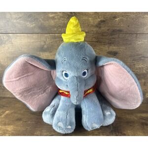 Disney Store Exclusive Grey Dumbo Elephant Stuffed Plush Animal Toy Doll 11"